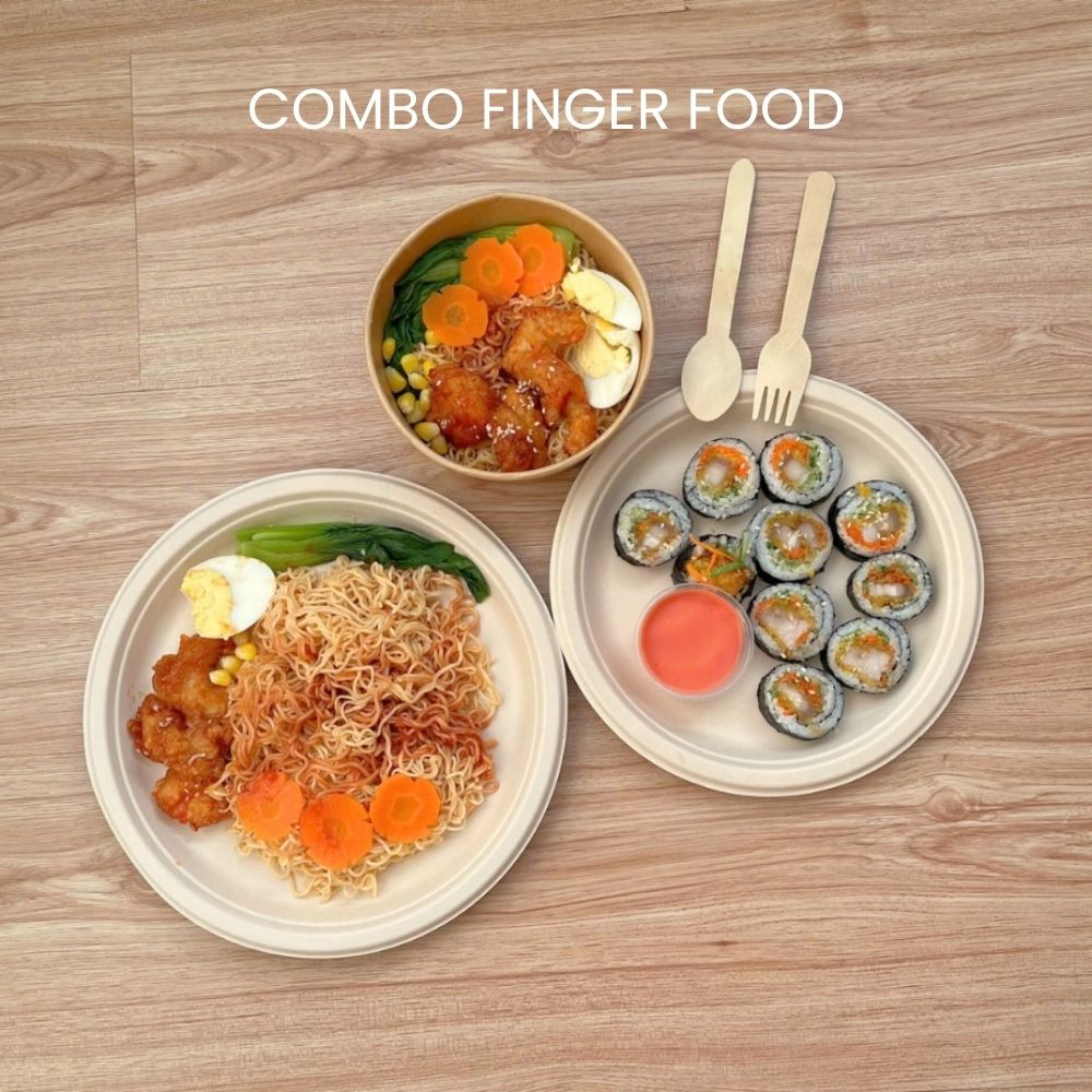 Dĩa giấy 18cm – Kích thước chuẩn cho finger food và bánh ngọt mini