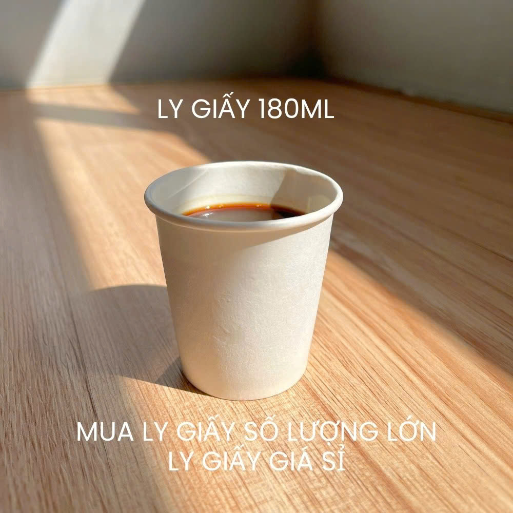 Ly giấy 180ml – Kích thước lý tưởng cho trà, cà phê và nước ép tại teabreak