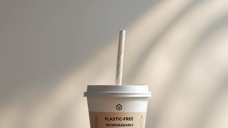 Combo ly giấy và ống hút giấy – Giải pháp đồng bộ cho quán café xanh
