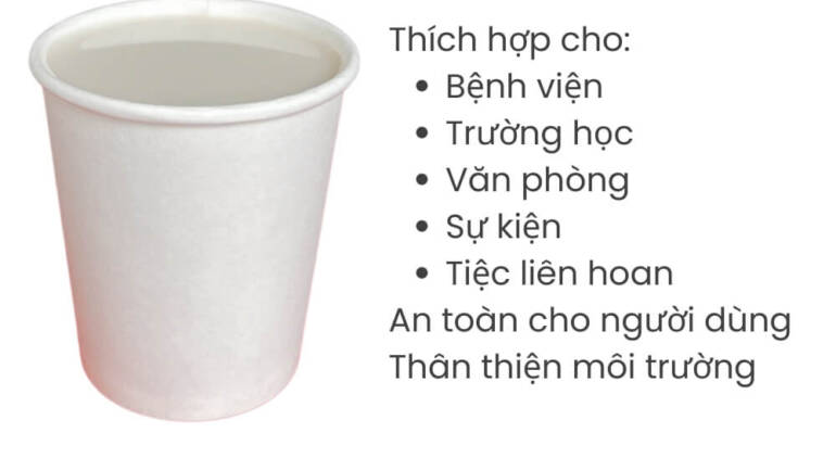 Ly giấy trắng 4oz – Giải pháp tiện lợi cho văn phòng và phòng khám