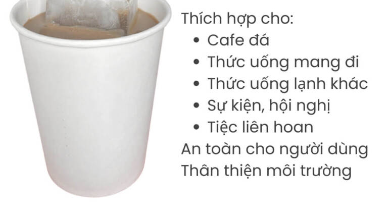 Ly giấy trắng 9oz – Phù hợp cho nước ép và trà sữa size vừa